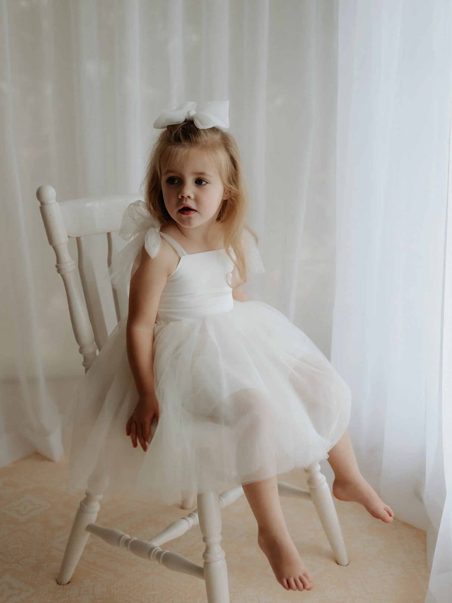 Harper dress - tea length - cream - Image 10