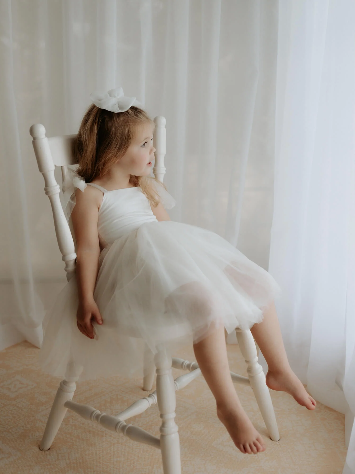 Harper dress - tea length - cream - Image 4