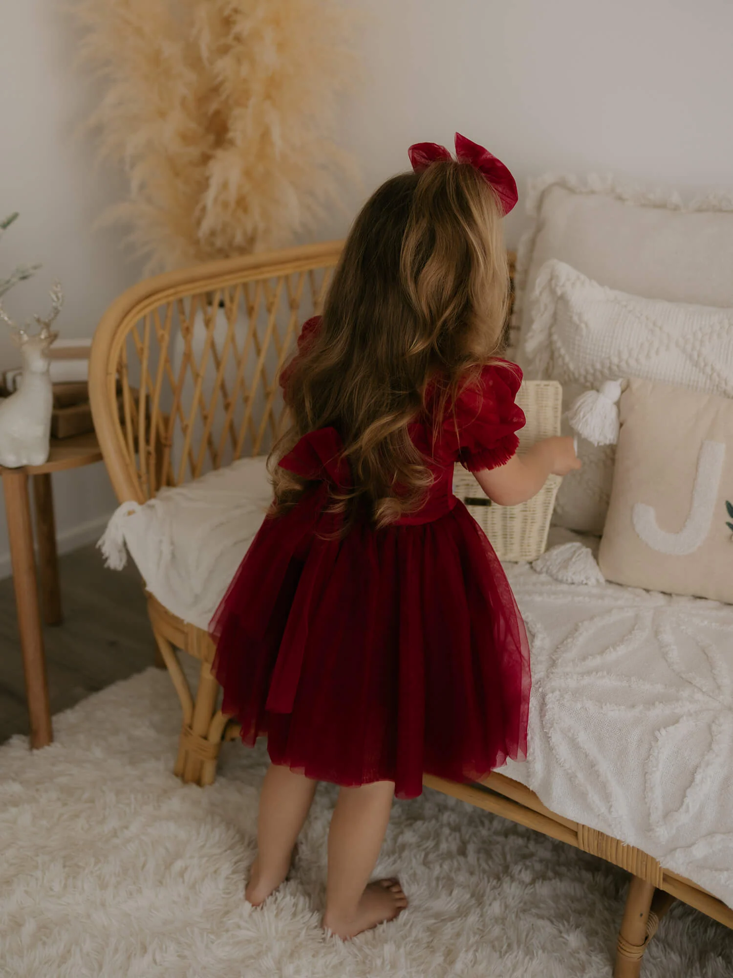 Layla dress - crimson - Image 6