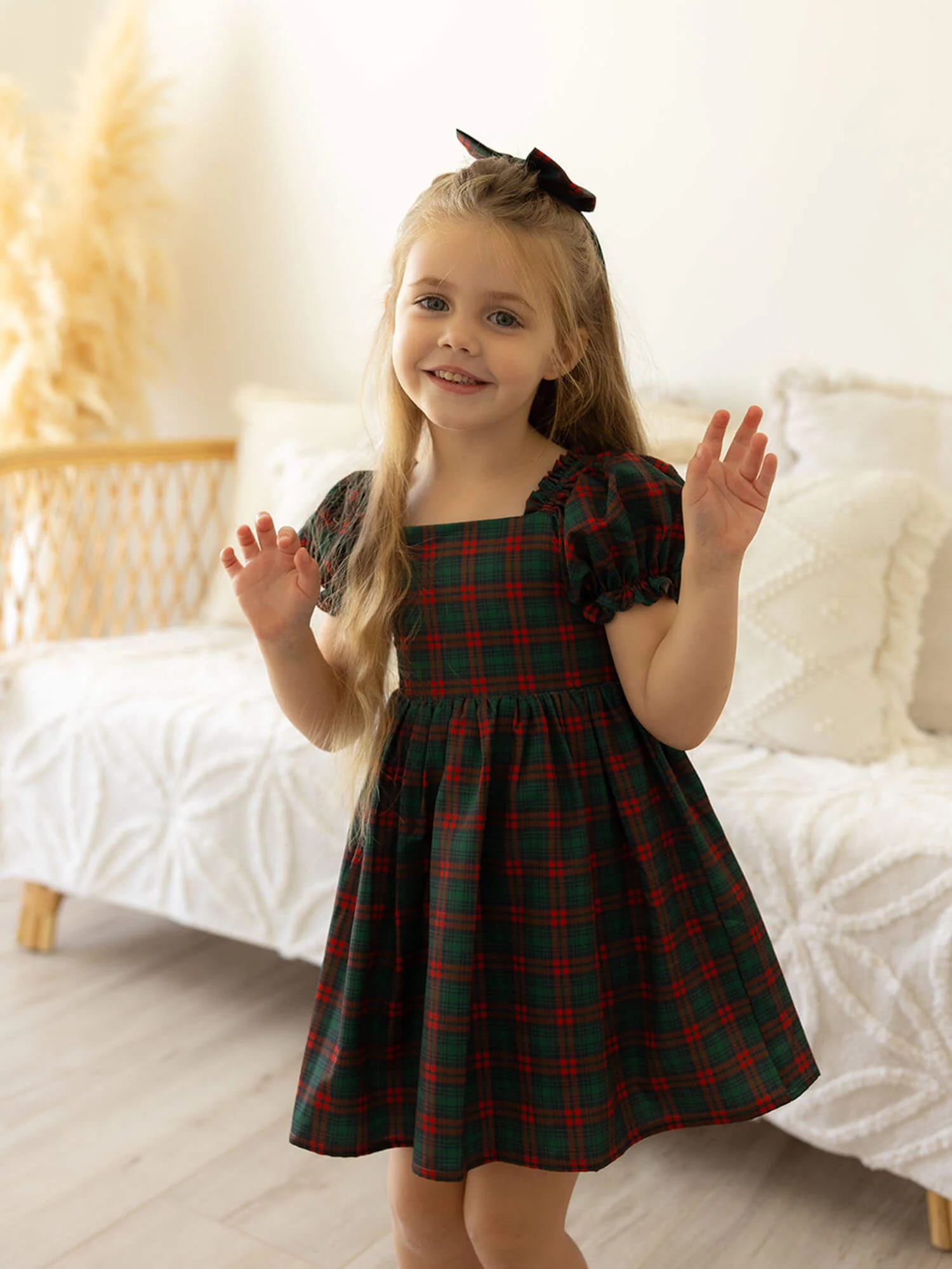 Mila dress - Christmas plaid - Image 4