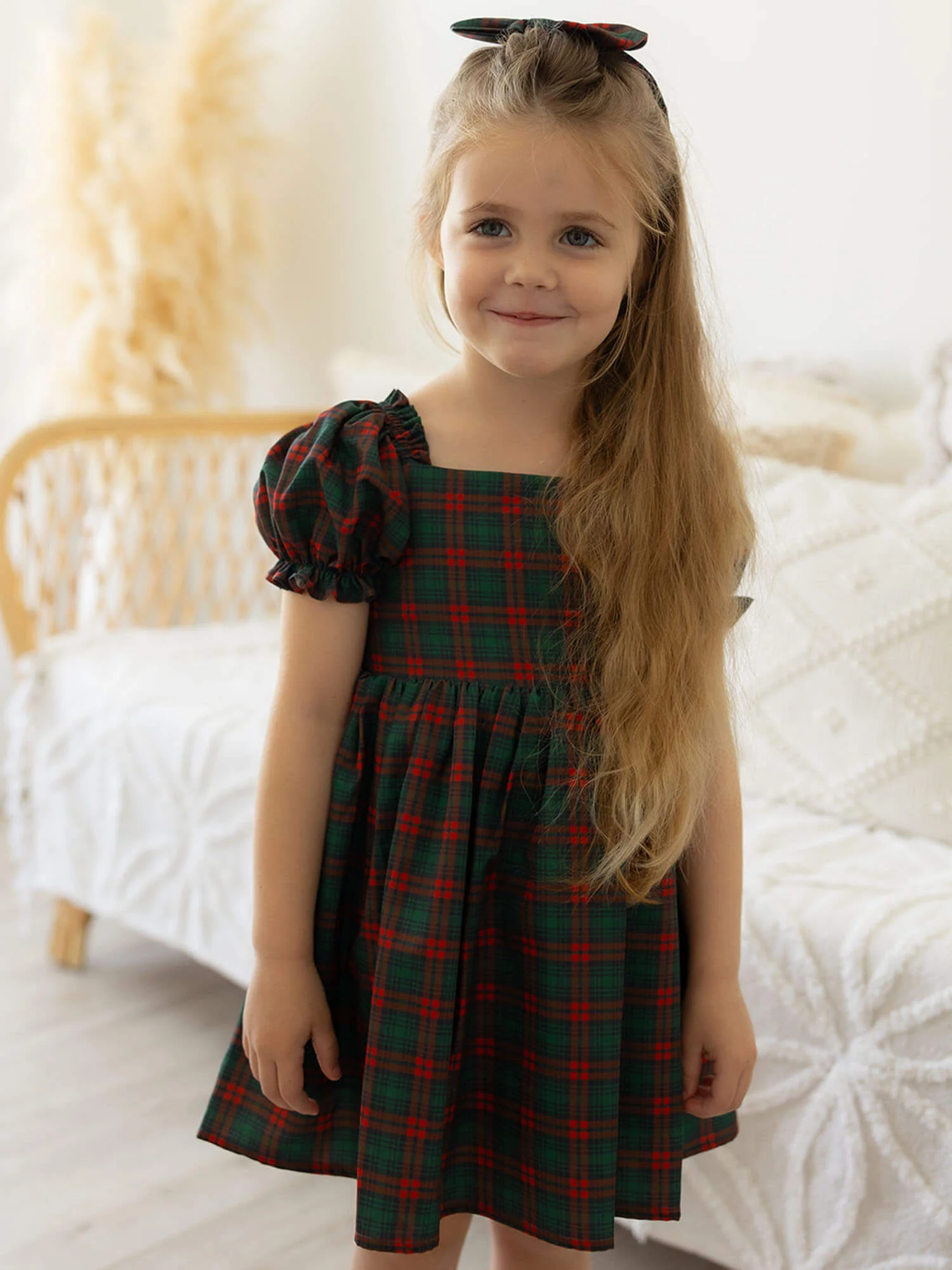 Mila dress - Christmas plaid - Image 5