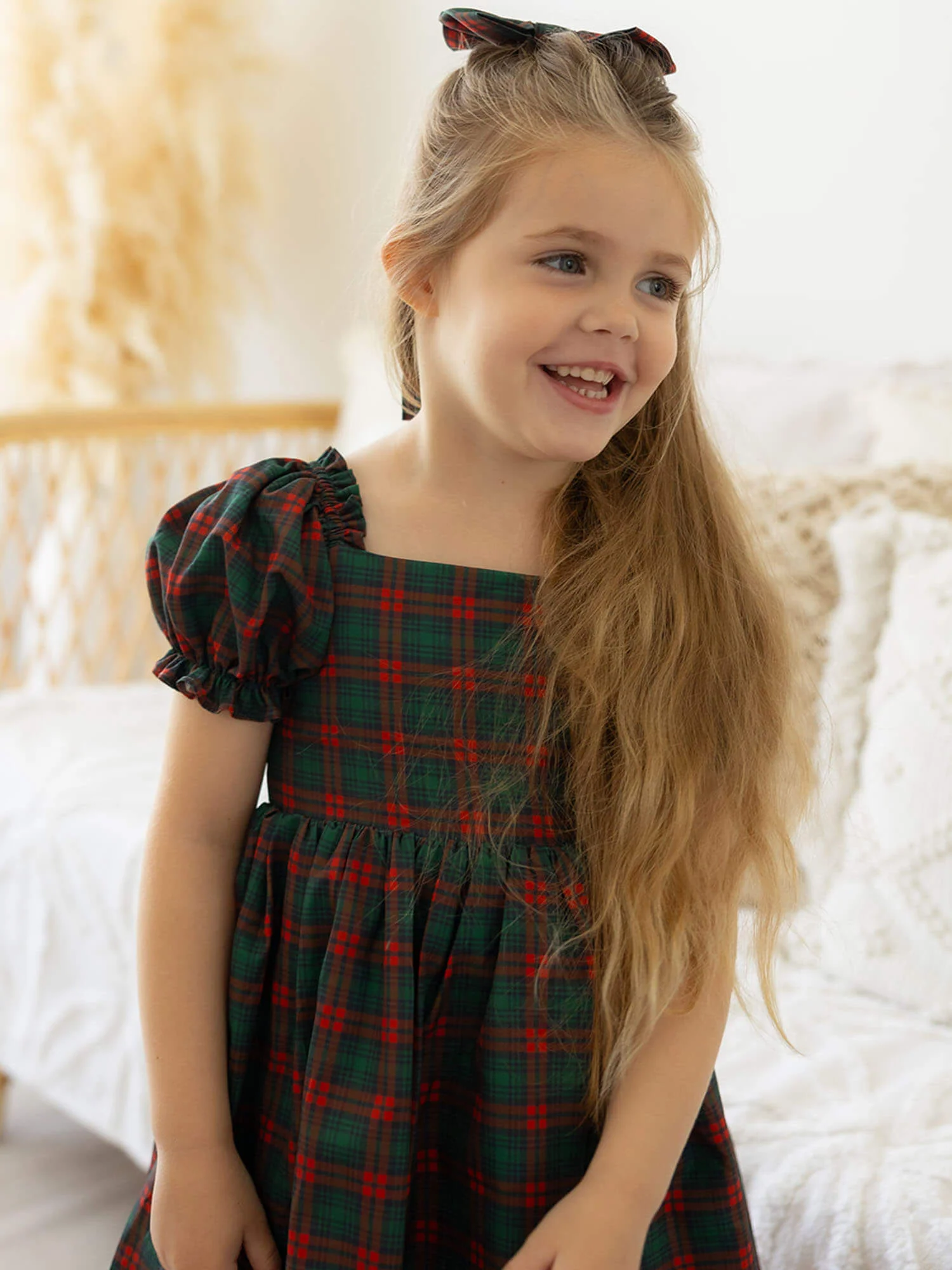 Mila dress - Christmas plaid - Image 7