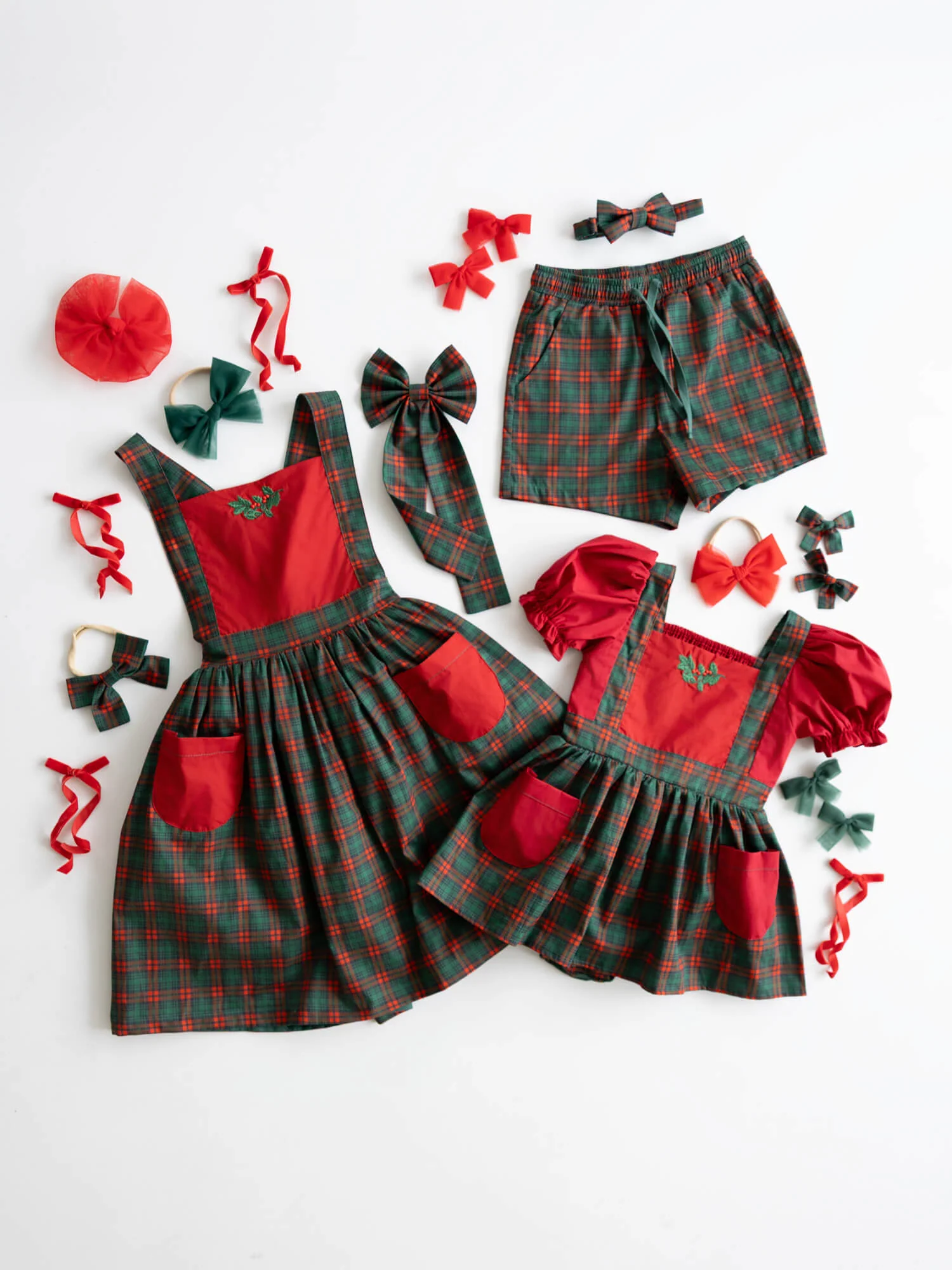 Noah shorts - Christmas plaid - Image 3
