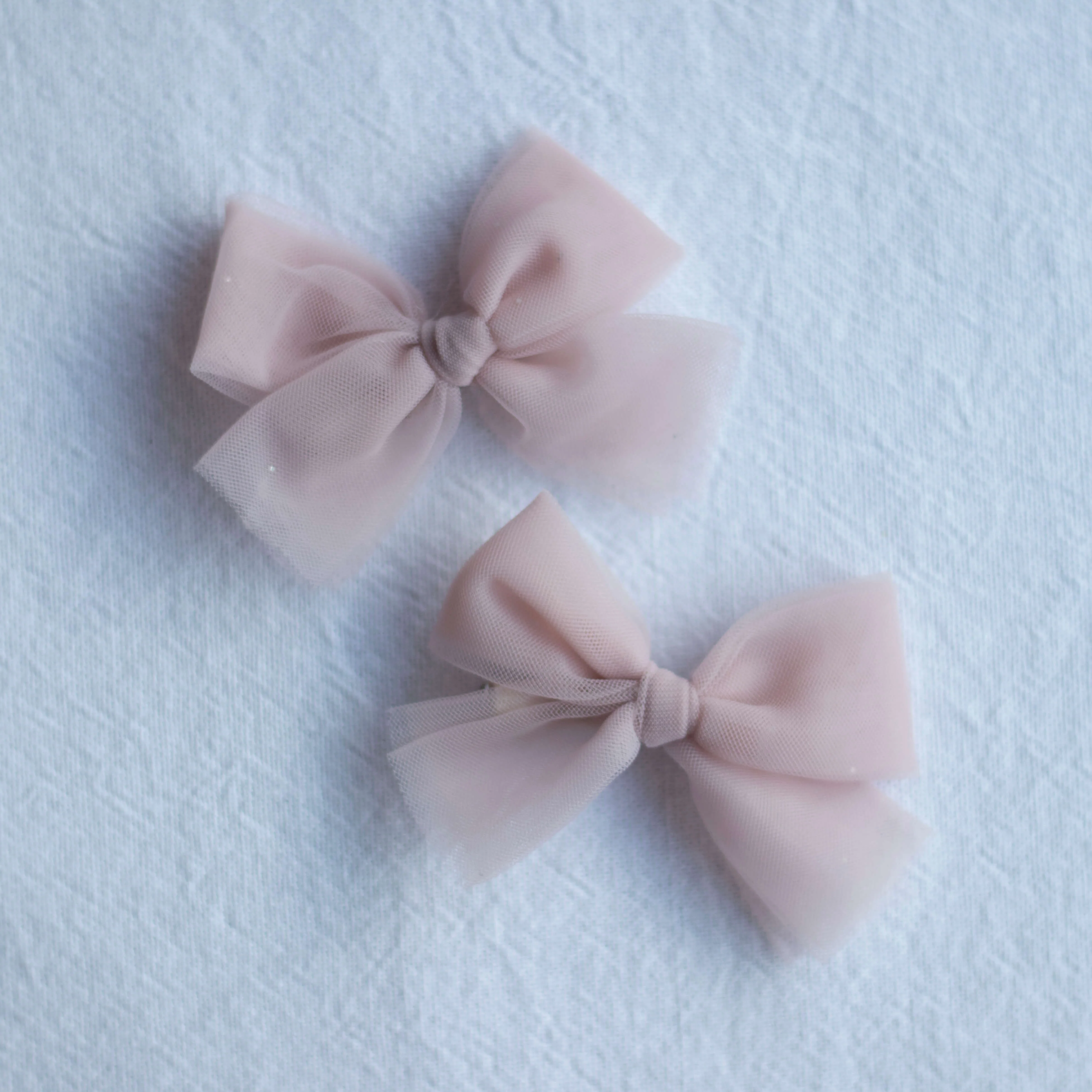 Tulle bows - Dusty pink - Image 3