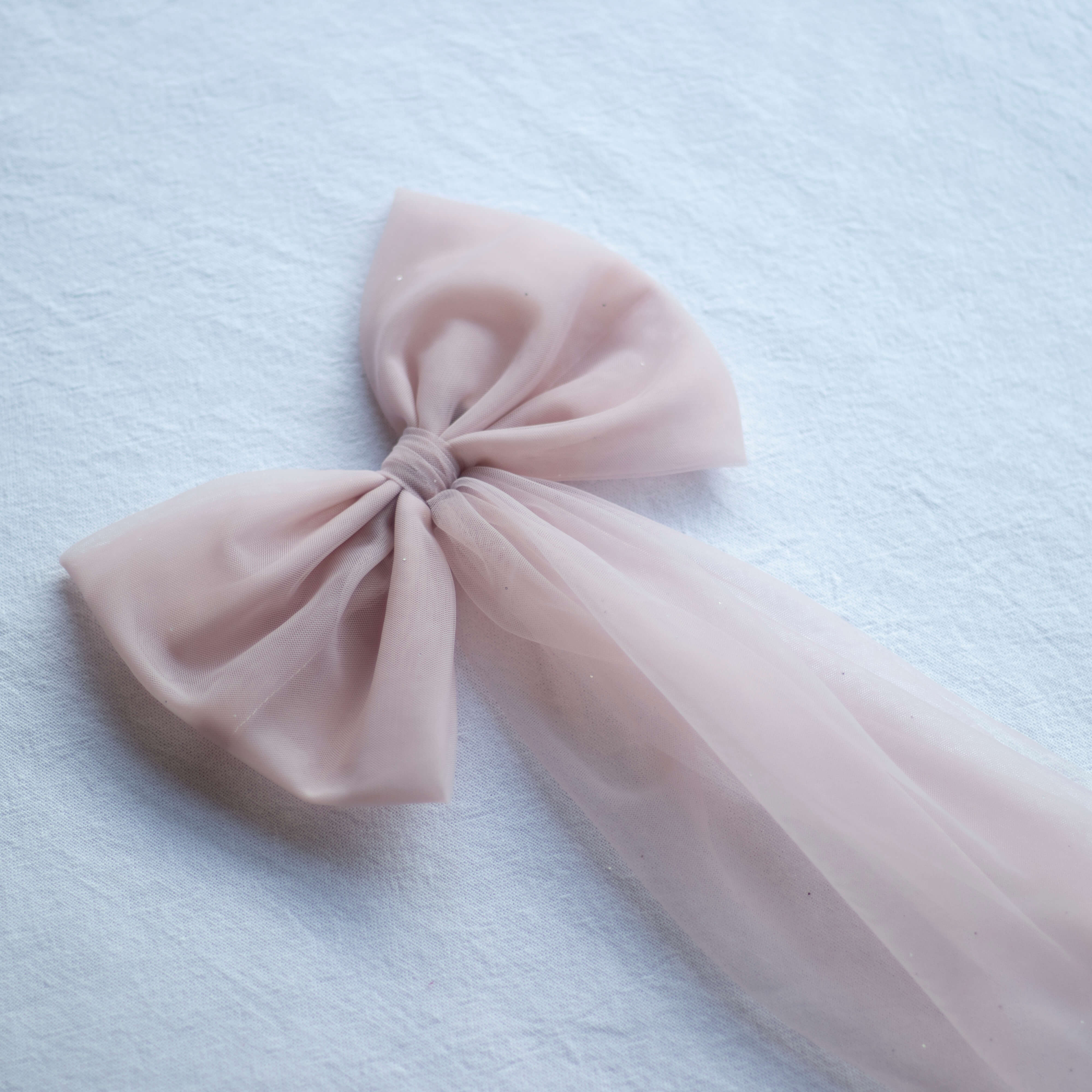 Tulle bows - Dusty pink - Image 5
