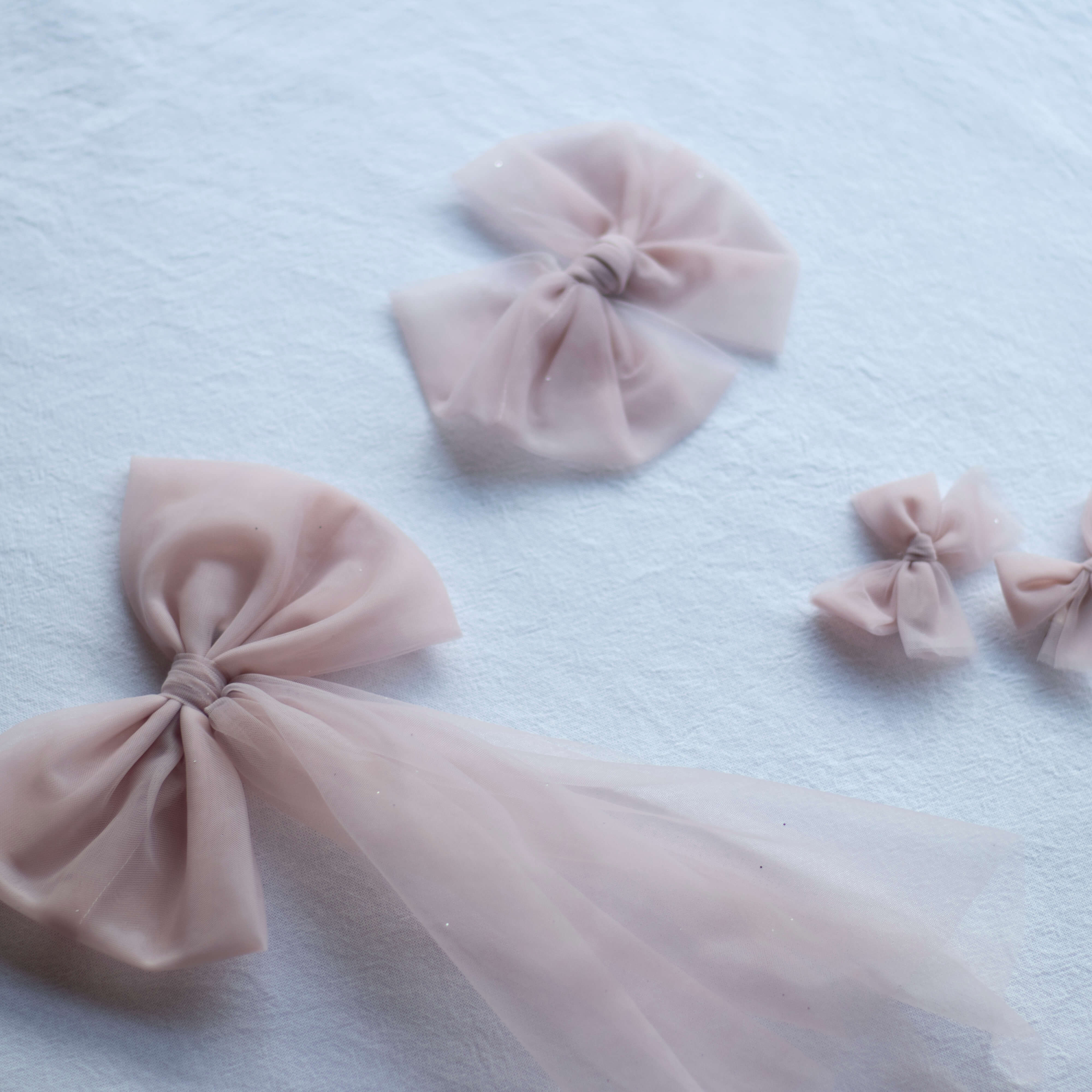 Tulle bows - Dusty pink - Image 6